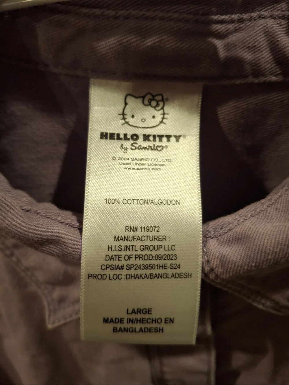 Hello Kitty lavender hello